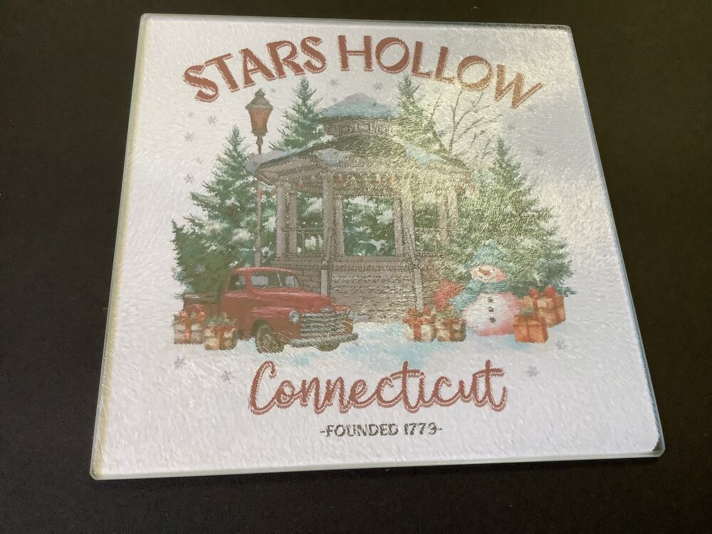 Gilmore Girls Stars Hollow Cutting Board/Hot Trivet 7.75"x7.75"-Show Memorabilia